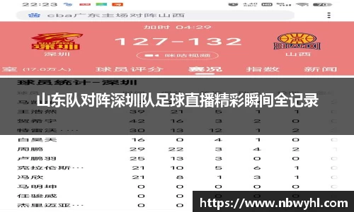 山东队对阵深圳队足球直播精彩瞬间全记录